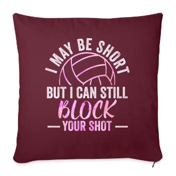Je peux bloquer votre tir Volleyball de plage - Housse de coussin décorative 45 x 45 cm - bordeaux - Devant