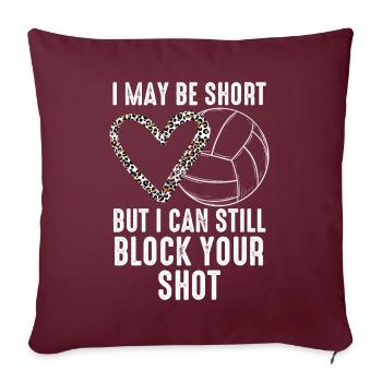 Je peux bloquer votre tir Volleyball de plage - Housse de coussin décorative 45 x 45 cm - bordeaux - Devant