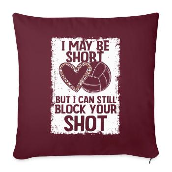 Je peux bloquer votre tir Volleyball de plage - Housse de coussin décorative 45 x 45 cm - bordeaux - Devant