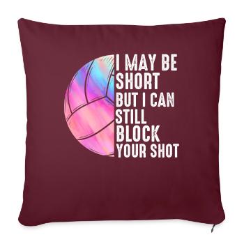 Je peux bloquer votre tir Volleyball de plage - Housse de coussin décorative 45 x 45 cm - bordeaux - Devant