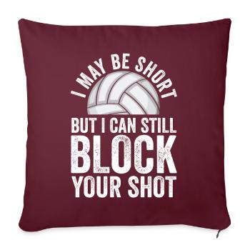 Je peux bloquer votre tir Volleyball de plage - Housse de coussin décorative 45 x 45 cm - bordeaux - Devant