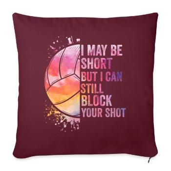 Je peux bloquer votre tir Volleyball de plage - Housse de coussin décorative 45 x 45 cm - bordeaux - Devant