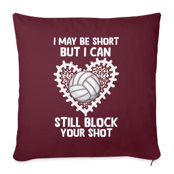 Je peux bloquer votre tir Volleyball de plage - Housse de coussin décorative 45 x 45 cm - bordeaux - Devant