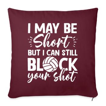 Je peux bloquer votre tir Volleyball de plage - Housse de coussin décorative 45 x 45 cm - bordeaux - Devant
