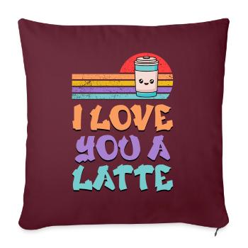 Ich liebe dich Eine Latte Pärchen Romanze - Sofakissenbezug 45 x 45 cm - Burgunderrot - Vorne