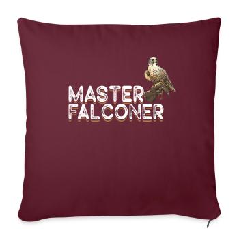 Fauconnerie Oiseau Faucon Chasse Fauconnier - Housse de coussin décorative 45 x 45 cm - bordeaux - Devant