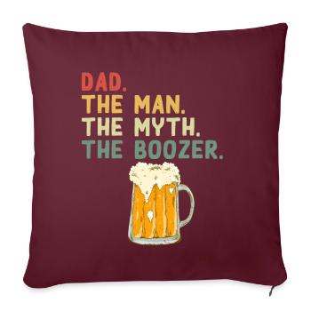 Drôle de père disant - Papa aimant l’alcool - Housse de coussin décorative 45 x 45 cm - bordeaux - Devant