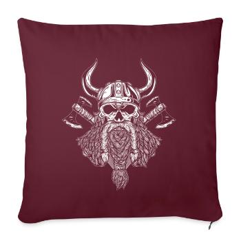 Wikinger Krieger Axt Design Walhalla Germanen - Sofakissenbezug 45 x 45 cm - Burgunderrot - Vorne