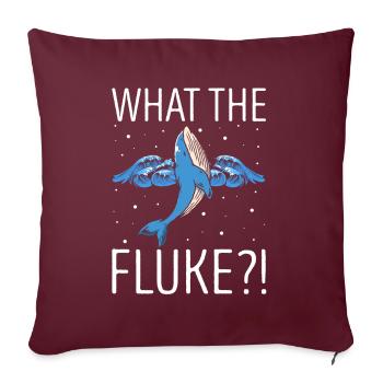 Wal-Design für Wale und Blauwale oder Belugawale - Sofakissenbezug 45 x 45 cm - Burgunderrot - Vorne