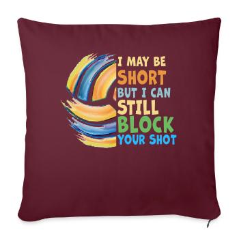 Je peux bloquer votre tir Volleyball de plage - Housse de coussin décorative 45 x 45 cm - bordeaux - Devant