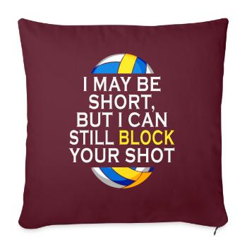 Je peux bloquer votre tir Volleyball de plage - Housse de coussin décorative 45 x 45 cm - bordeaux - Devant