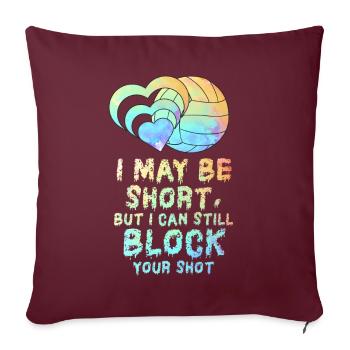 Je peux bloquer votre tir Volleyball de plage - Housse de coussin décorative 45 x 45 cm - bordeaux - Devant