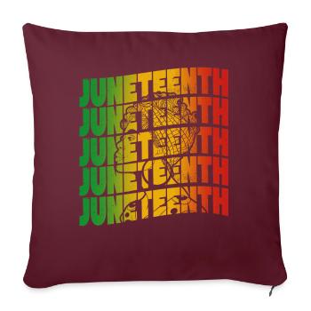 18 juin 1865 En souvenir de mes ancêtres - Housse de coussin décorative 45 x 45 cm - bordeaux - Devant