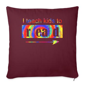 J’apprends aux enfants à lire les professeurs de sciences Lecture - Housse de coussin décorative 45 x 45 cm - bordeaux - Devant