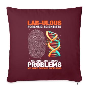 Gerichtsmediziner und Forensischer Analyst - Sofakissenbezug 45 x 45 cm - Burgunderrot - Vorne