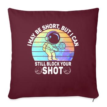 Je peux bloquer votre tir Volleyball de plage - Housse de coussin décorative 45 x 45 cm - bordeaux - Devant
