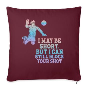 Je peux bloquer votre tir Volleyball de plage - Housse de coussin décorative 45 x 45 cm - bordeaux - Devant