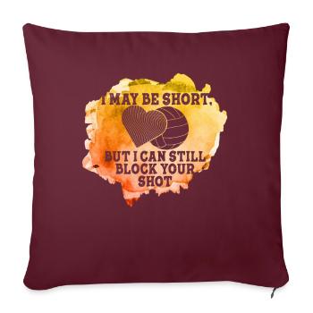Je peux bloquer votre tir Volleyball de plage - Housse de coussin décorative 45 x 45 cm - bordeaux - Devant