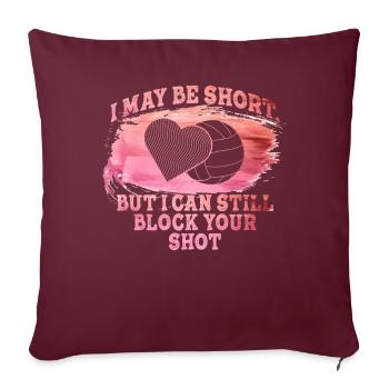 Je peux bloquer votre tir Volleyball de plage - Housse de coussin décorative 45 x 45 cm - bordeaux - Devant