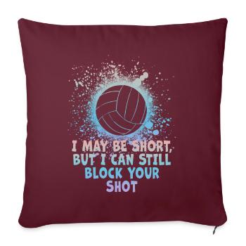 Je peux bloquer votre tir Volleyball de plage - Housse de coussin décorative 45 x 45 cm - bordeaux - Devant