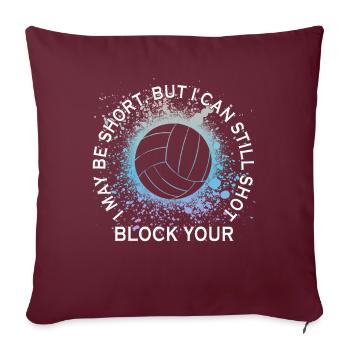 Je peux bloquer votre tir Volleyball de plage - Housse de coussin décorative 45 x 45 cm - bordeaux - Devant