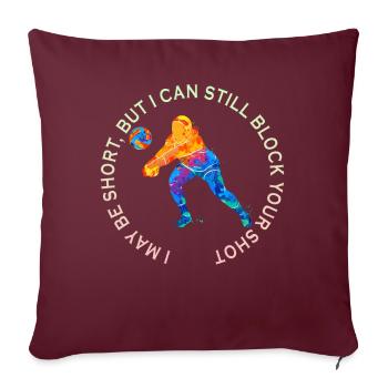 Je peux bloquer votre tir Volleyball de plage - Housse de coussin décorative 45 x 45 cm - bordeaux - Devant