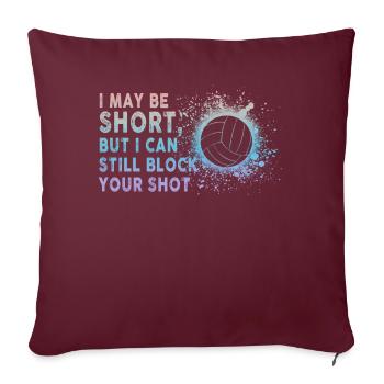 Je peux bloquer votre tir Volleyball de plage - Housse de coussin décorative 45 x 45 cm - bordeaux - Devant