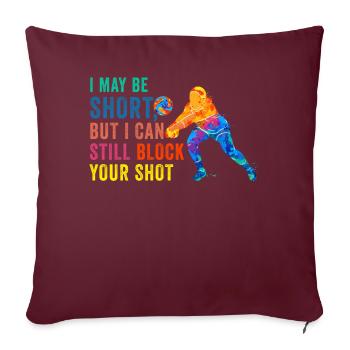 Je peux bloquer votre tir Volleyball de plage - Housse de coussin décorative 45 x 45 cm - bordeaux - Devant