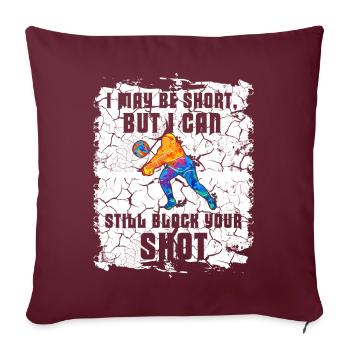 Je peux bloquer votre tir Volleyball de plage - Housse de coussin décorative 45 x 45 cm - bordeaux - Devant