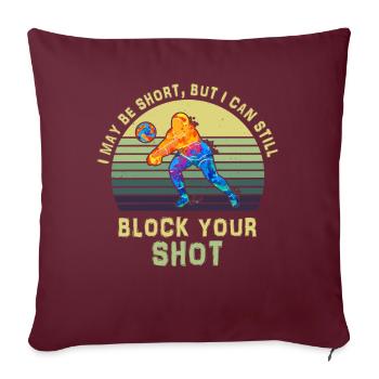 Je peux bloquer votre tir Volleyball de plage - Housse de coussin décorative 45 x 45 cm - bordeaux - Devant