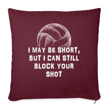 Je peux bloquer votre tir Volleyball de plage - Housse de coussin décorative 45 x 45 cm - bordeaux - Devant