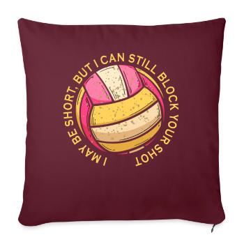 Je peux bloquer votre tir Volleyball de plage - Housse de coussin décorative 45 x 45 cm - bordeaux - Devant