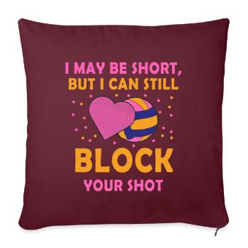 Je peux bloquer votre tir Volleyball de plage - Housse de coussin décorative 45 x 45 cm - bordeaux - Devant
