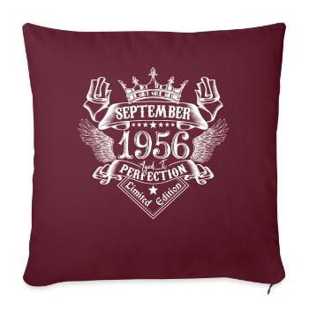 Septembre 1956 | Septembre 1956 anniversaire 1956 - Housse de coussin décorative 45 x 45 cm - bordeaux - Devant