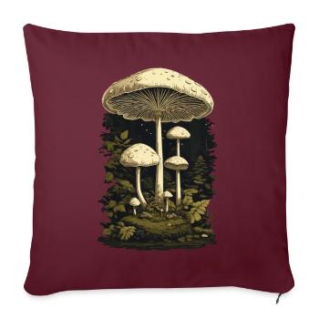 Vintage Magic Mushrooms Mushroom Goa Party Vibes - Housse de coussin décorative 45 x 45 cm - bordeaux - Devant
