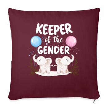 Gardien du genre - Housse de coussin décorative 45 x 45 cm - bordeaux - Devant