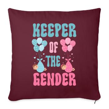 Gardien du genre - Housse de coussin décorative 45 x 45 cm - bordeaux - Devant