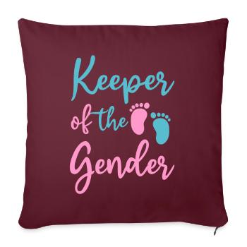Gardien du genre - Housse de coussin décorative 45 x 45 cm - bordeaux - Devant
