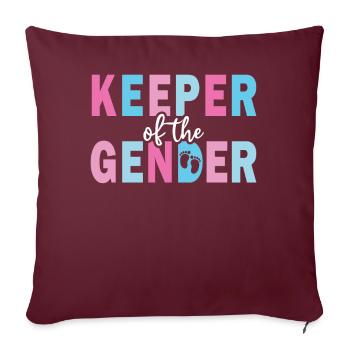 Gardien du genre - Housse de coussin décorative 45 x 45 cm - bordeaux - Devant
