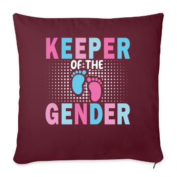 Gardien du genre - Housse de coussin décorative 45 x 45 cm - bordeaux - Devant