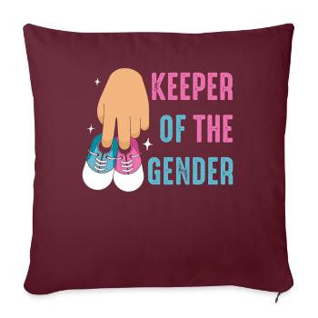 Gardien du genre - Housse de coussin décorative 45 x 45 cm - bordeaux - Devant