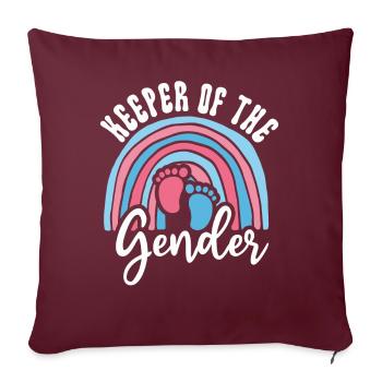 Gardien du genre - Housse de coussin décorative 45 x 45 cm - bordeaux - Devant