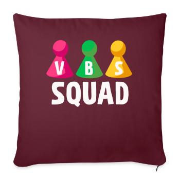 VBS Squad Bible Shool - Housse de coussin décorative 45 x 45 cm - bordeaux - Devant