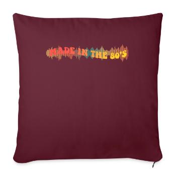 80's La musique des années 80 - Housse de coussin décorative 45 x 45 cm - bordeaux - Devant