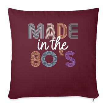 80's La musique des années 80 - Housse de coussin décorative 45 x 45 cm - bordeaux - Devant