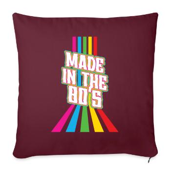 80's La musique des années 80 - Housse de coussin décorative 45 x 45 cm - bordeaux - Devant