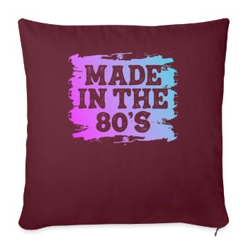 80's La musique des années 80 - Housse de coussin décorative 45 x 45 cm - bordeaux - Devant