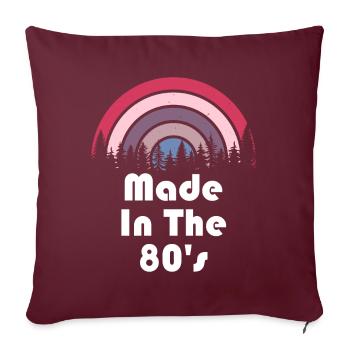 80's La musique des années 80 - Housse de coussin décorative 45 x 45 cm - bordeaux - Devant