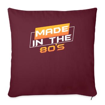 80's La musique des années 80 - Housse de coussin décorative 45 x 45 cm - bordeaux - Devant