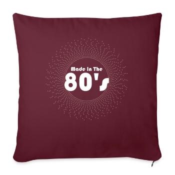 80's La musique des années 80 - Housse de coussin décorative 45 x 45 cm - bordeaux - Devant